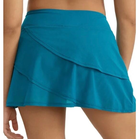 Coco Reef Sway Mesh Layer Swim Skort Teal Cove S NWT - Picture 2 of 2